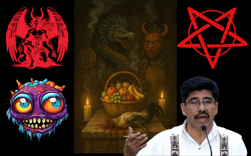 🧑‍⚖️ La Corte al servicio de la brujería 🧑‍⚖️:  🧙 ministros ofrecen frutas a demonios 👺